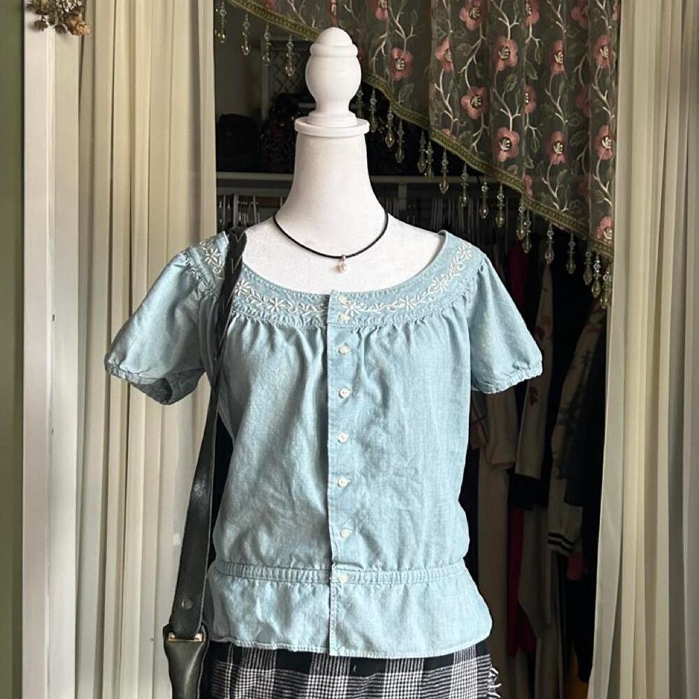 Rugby ralph lauren 2010 baby blue blouse